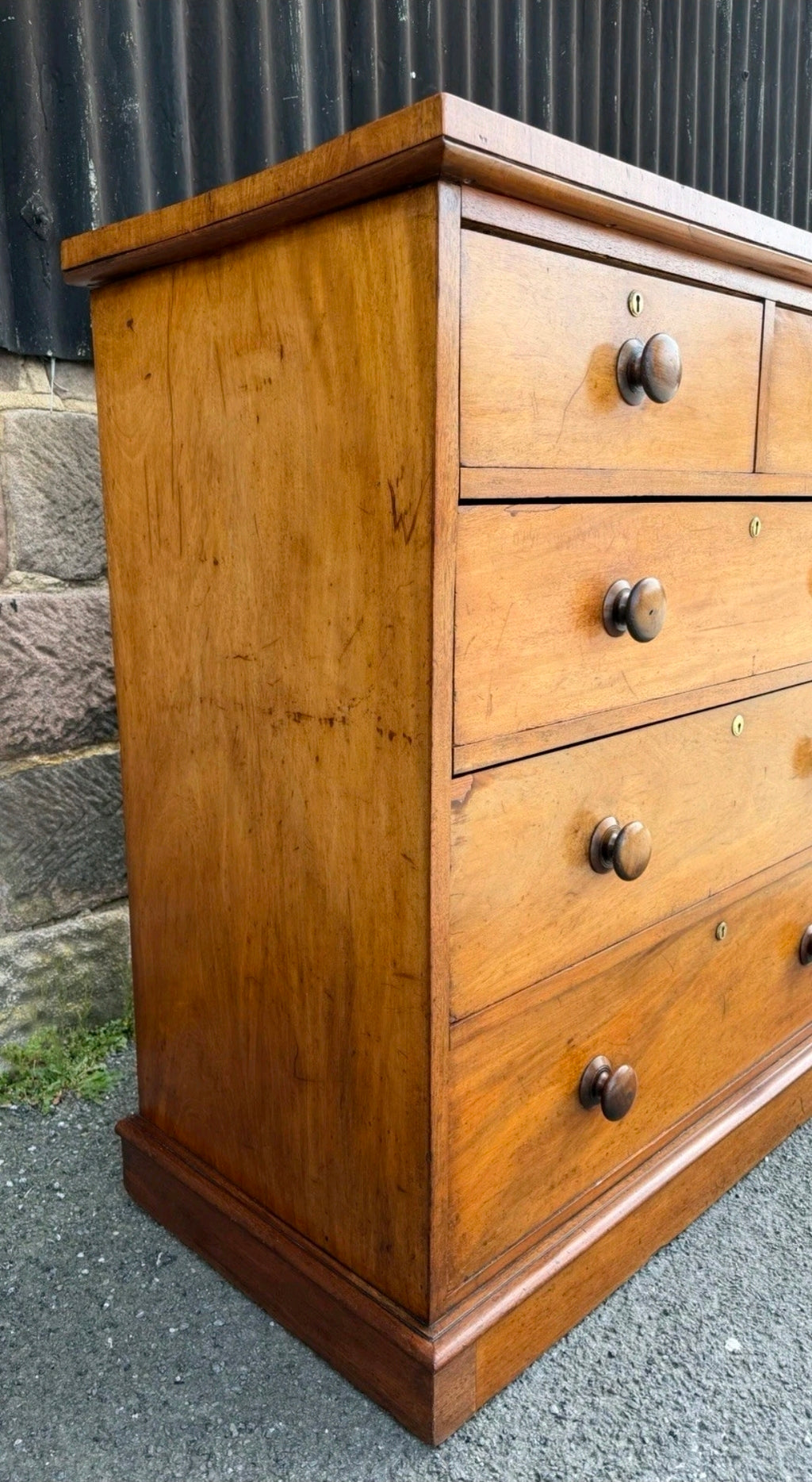 Antique Mahogany Chest Of Drawers, Late Victorian, 5 Drawers, Bedroom