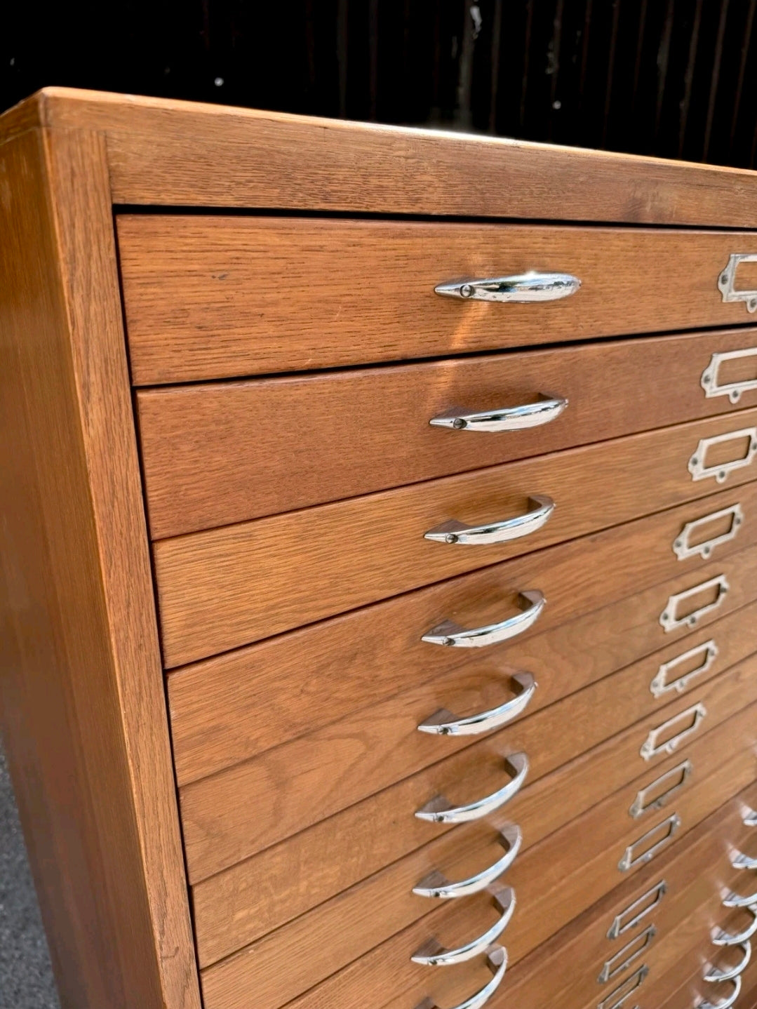 1950s Tall Architects’ Plan Chest. Oak & Birch. Artists, Studio, Storage.