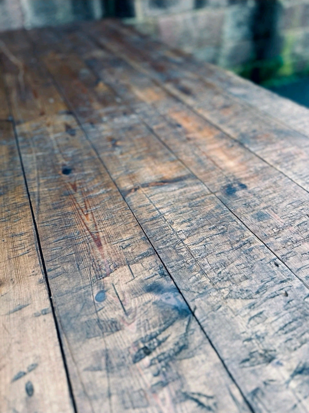 Extra Large Victorian Farmhouse Scrub Top Pine Estate Made Kitchen Table C1880.