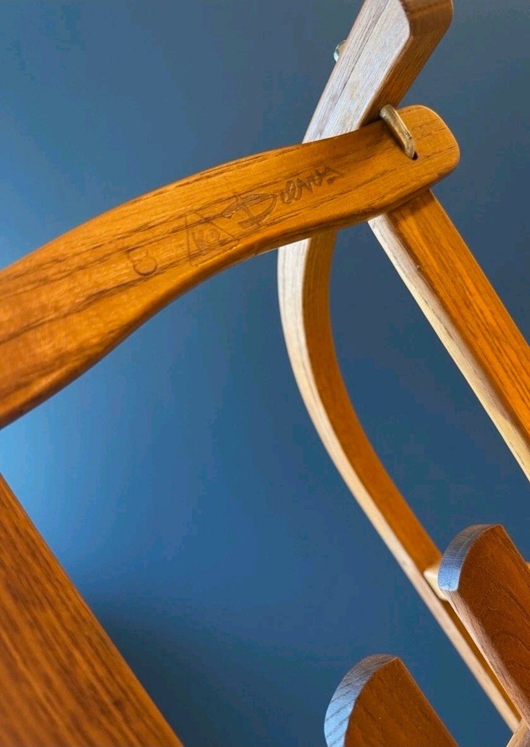 Vintage Traditional Original Davos Swiss Wooden Sledge. Ash wood
