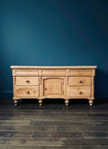 Victorian Lancashire Sideboard c1870, Antique Pine, Sycamore Top, Dresser