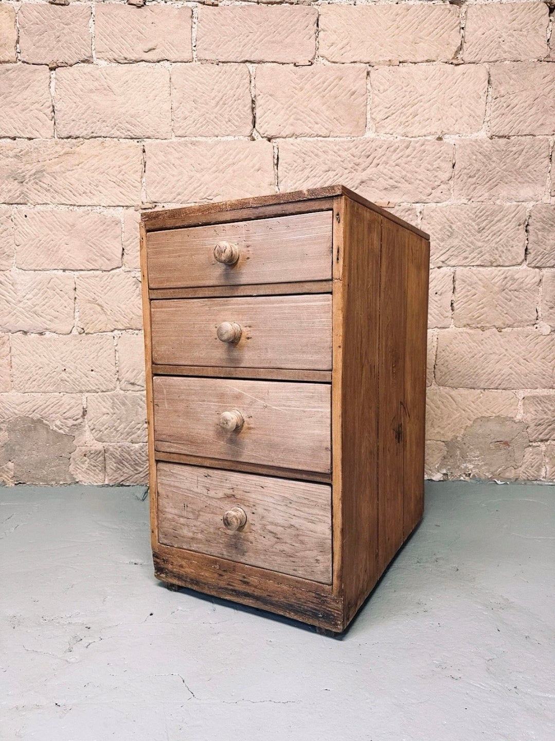 Vintage Rustic Pine Workshop Drawers, Artist, Garage, Storage, Studio.