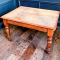 Victorian Farmhouse Scrub Top Pine Dining Table C1880. Country, Kitchen, Rustic