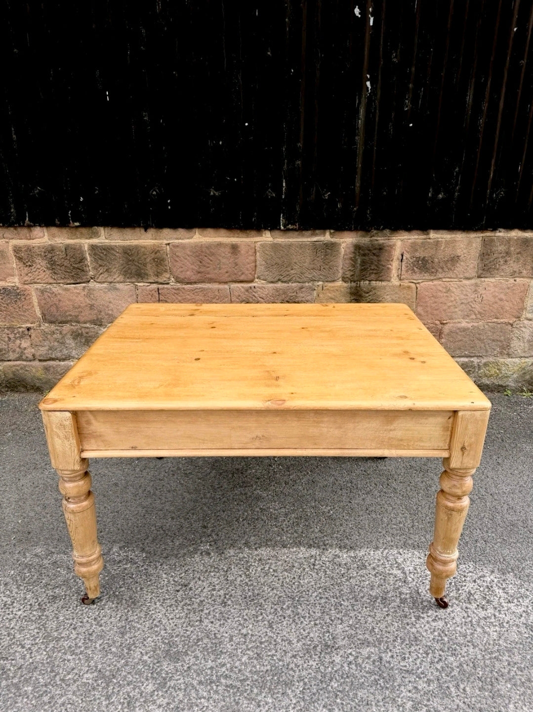 Victorian Farmhouse Antique Pine Dining Table C1880. Country, Cottage, Rustic.