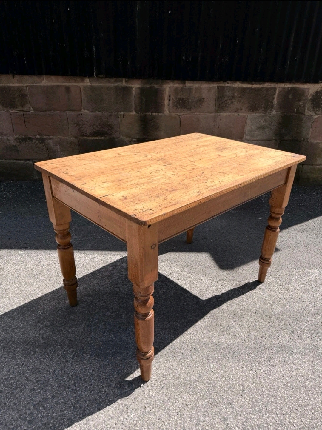 Victorian Rustic Pine Table, 2-4 Seater. Kitchen, Dining, Farmhouse, Cottage