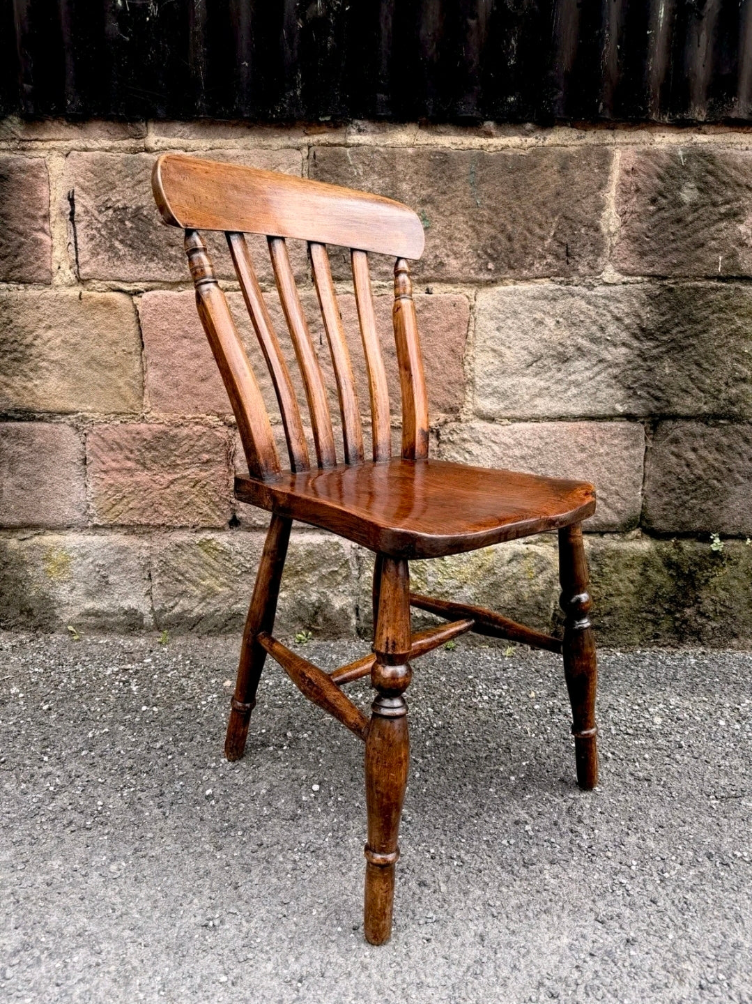 Antique Victorian Elm & Beech Farmhouse Chair. Occasional, Dining, Bedroom Chair