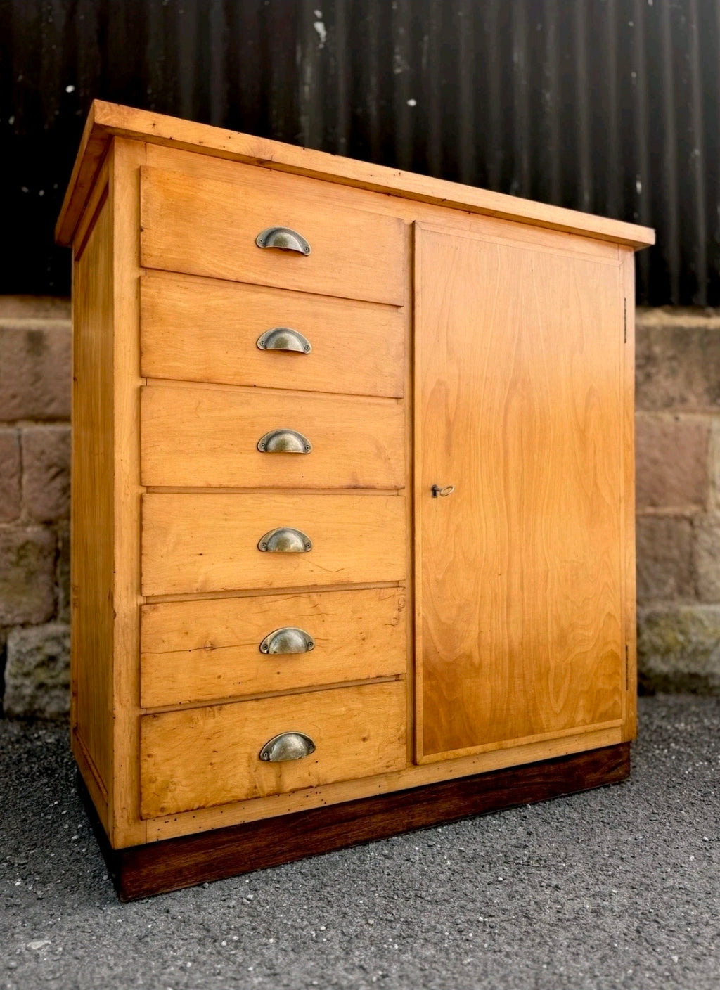 Mid Century Merchants Chest Of Drawers, Cupboard, Haberdashery,Bedroom,Clothes