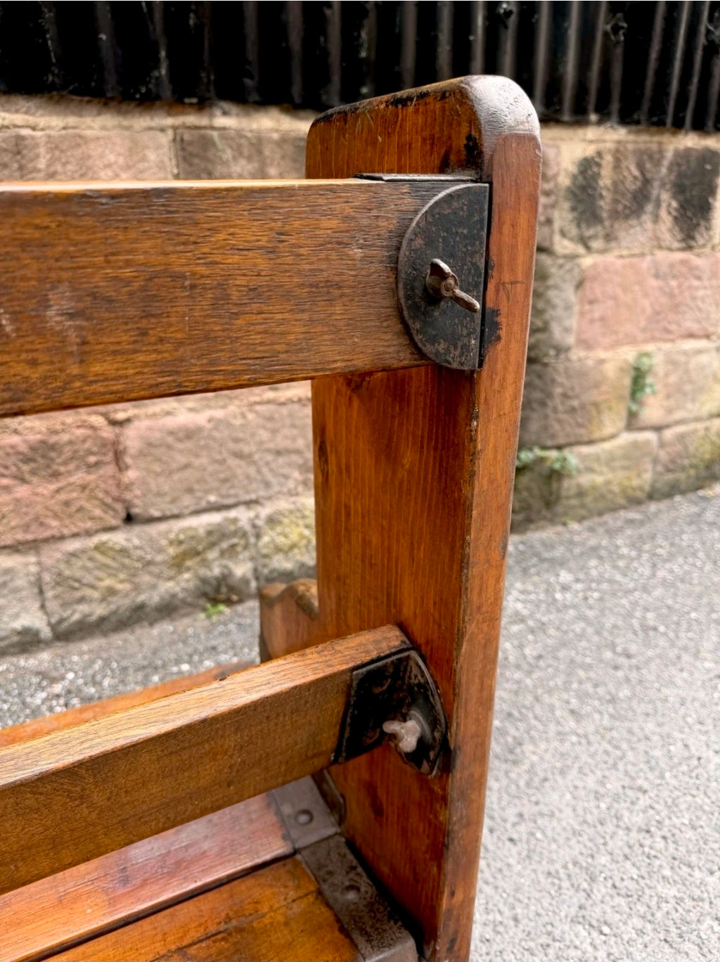 Rare Victorian Pitch Pine Sunday School Church Pew, Bench, Boot Room, Hallway