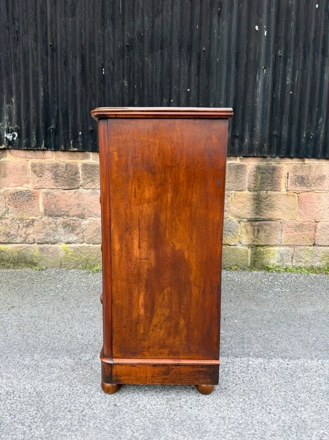 Antique Mahogany Chest Of Drawers, Victorian Original, 5 Drawers, Bedroom