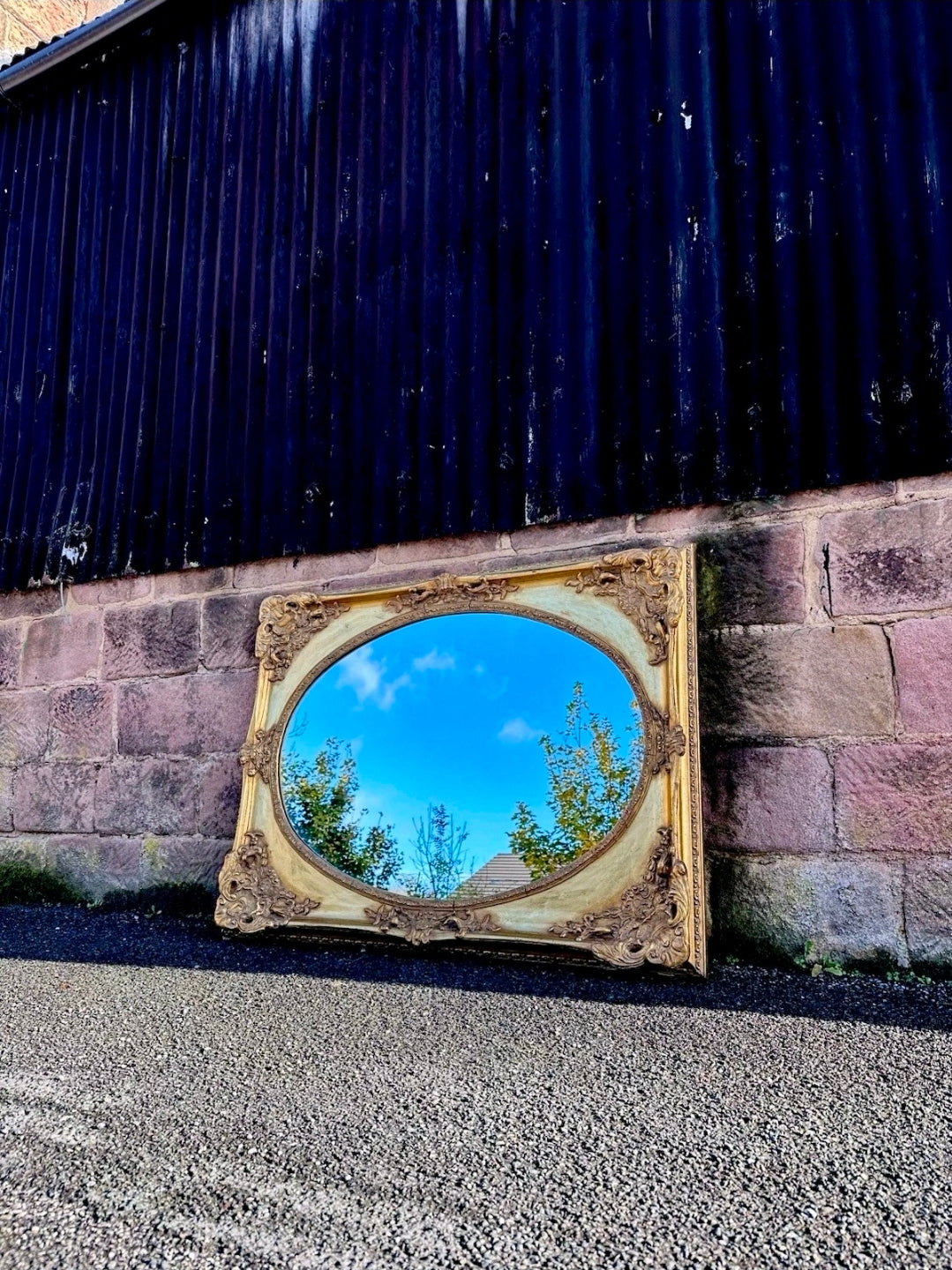 Large Ornate Gilt Framed Late 19th Century Italian Mirror