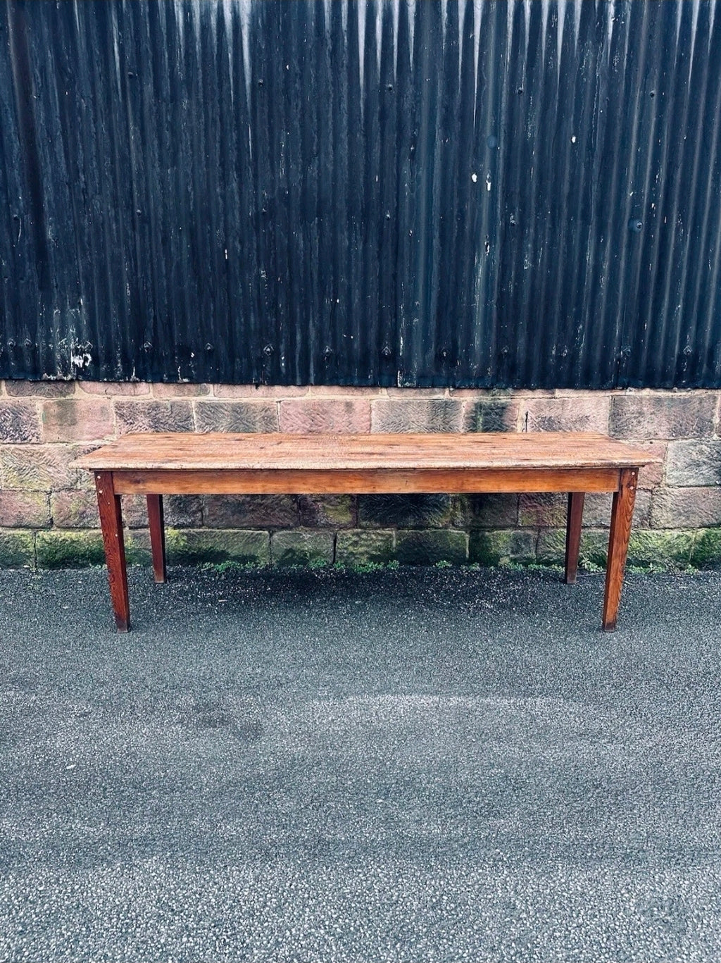 Extra Large Victorian Farmhouse Scrub Top Pine Estate Made Kitchen Table C1880.