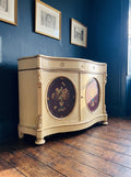 Antique Italian Hand Painted Cabinet, Sideboard. Oak, C1890.