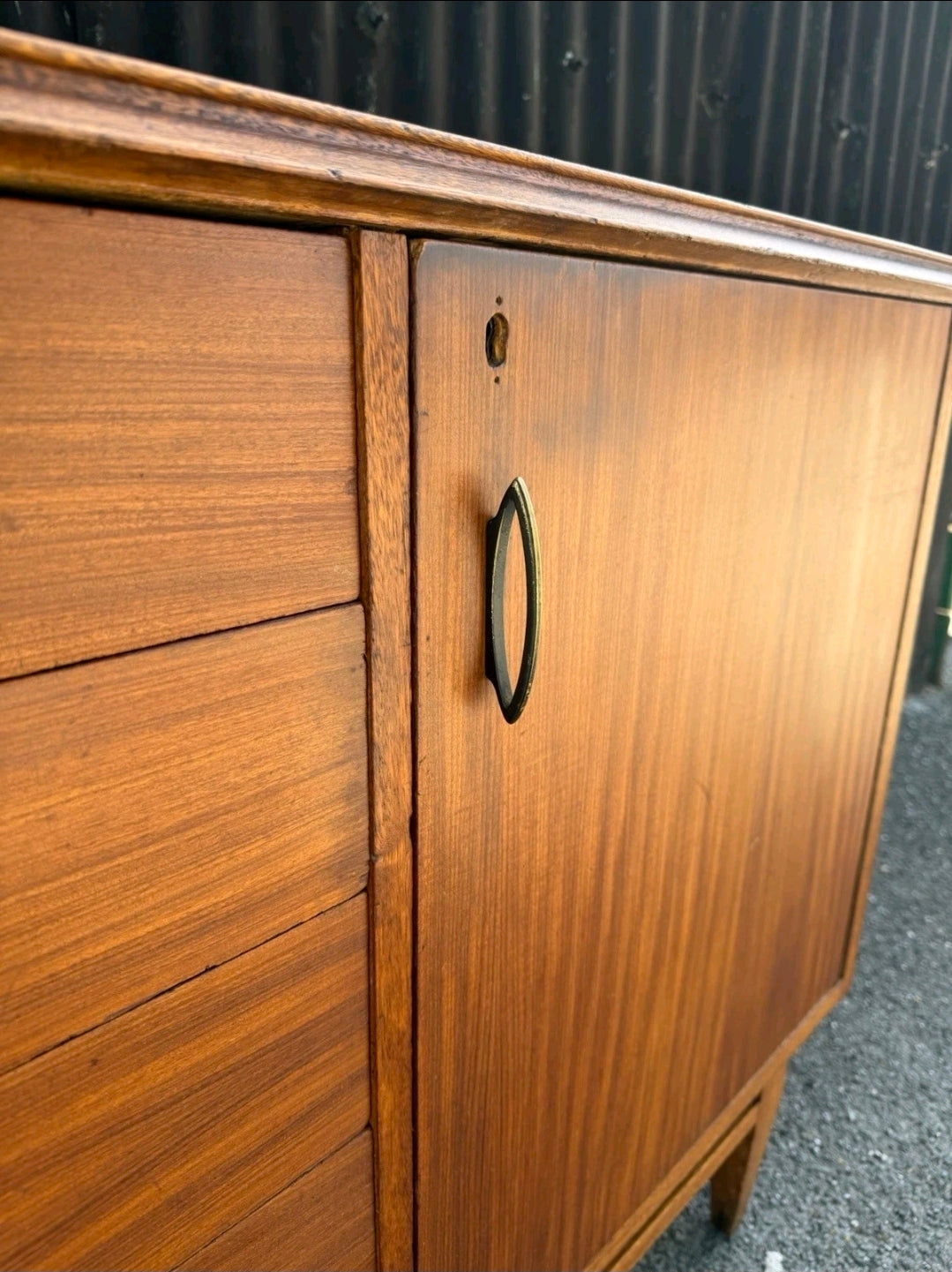 Large Mid Century Italian Rosewood Sideboard MCM, 7.5ft, Living Room, Storage